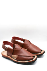 AlifYay Men Nyrosi Brown(plain) Peshawri Chappal Black AY FW17